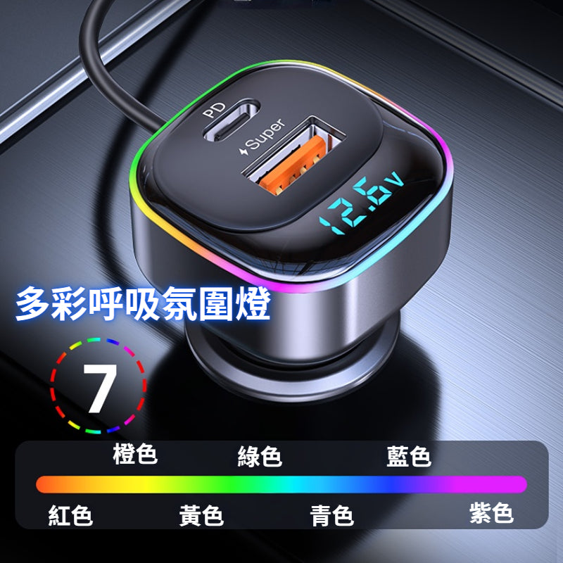 Anone一充五 車用充電器 汽車車充 Type-C+USB-A 車充 雙Type-C 快充 手機充電