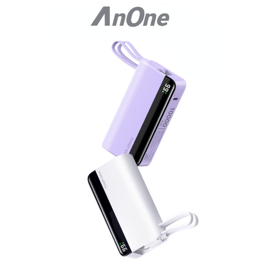 Anone 行動電源自帶線 輕薄 10000mAh