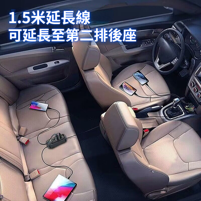 Anone一充五 車用充電器 汽車車充 Type-C+USB-A 車充 雙Type-C 快充 手機充電